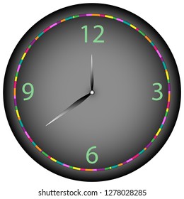 wall clock colorful 