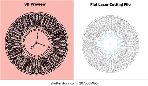 Wall Clock
Create a decorative Wall Clock of acrylic and wood with my templates for laser cutting machines. this Wall Clock is available for all material thicknesses.