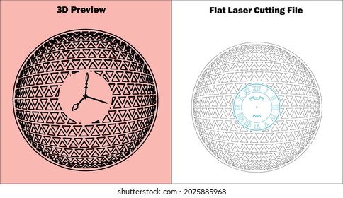 Wall Clock
Create a decorative Wall Clock of acrylic and wood with my templates for laser cutting machines. this Wall Clock is available for all material thicknesses.