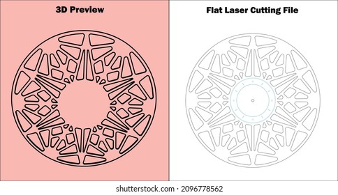 Wall Clock
Create a decorative Wall Clock of acrylic and wood with my templates for laser cutting machines. this Wall Clock is available for all material thicknesses.