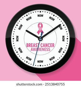 WALL CLOCK DESIGN FOR BREAST CANCER AWEARNESS THROUGHOUT THE WORLD