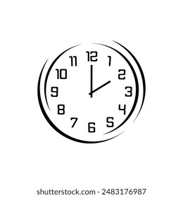 wall clock designed with simple details