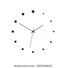 Reloj de pared diseñado con detalles simples