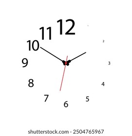 Reloj de pared diseñado con detalles simples