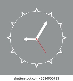 relógio de parede projetado com detalhes simples
