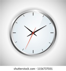 Wall clock. The electronic device. Vector illustration.