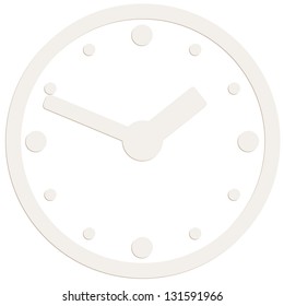 Wall clock. The electronic device. Vector illustration. Image of clock face. The device displays the hours, minutes, seconds. Save your time. Timing is everything.