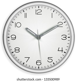 Wall clock. The electronic device. Vector illustration.