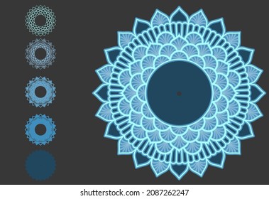 Wall Clock EPS., laser cut file Mandala, Multilayer Mandala, 3D Vector digital templates, EPS by layers, DIY, CNC plan
