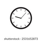 Wall clock. Clock face. Analog clock. Time and Clock icon. Vector illustration