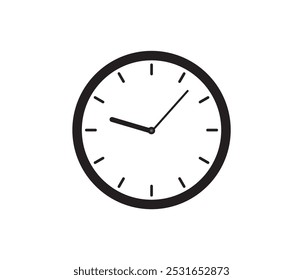 Wall clock. Clock face. Analog clock. Time and Clock icon. Vector illustration