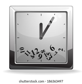 Wall clock with fallen numbers