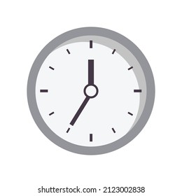 wall clock flat icon vector isolated on white background