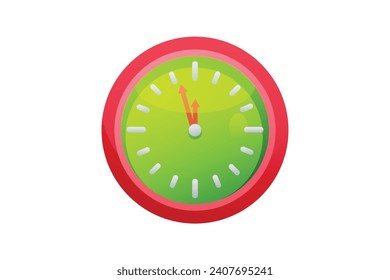 Wall Clock Happy New Year Sticker