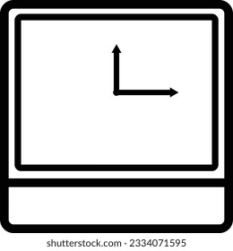 wall clock or hourglass flat icon