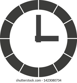 Wall clock icon. Analog time clock.