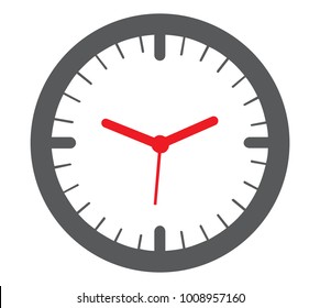 Wall clock icon with black color