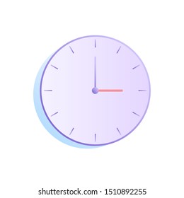 wall clock icon colour flat