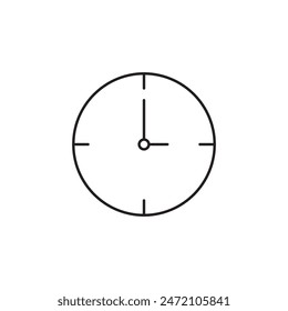 wall clock icon design, isolated on white background, vector illustration