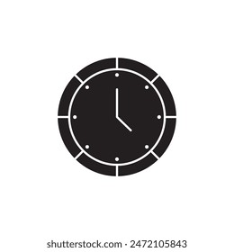 wall clock icon design, isolated on white background, vector illustration