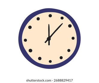 Wanduhr Symbol doodle handgezeichnet. Umriss Zeichnung Wanduhr Linie Clipart-Symbol. Vektorgrafik