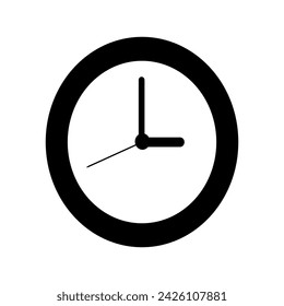 Wall clock icon. Editable and changeable color.	