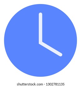 Wall clock icon. Flat illustration of wall clock vector icon for web design