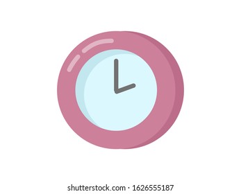 Wall clock icon in flat style. Countdown clock counter timer. Sport clock. Vector illustration