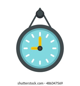 Wall clock icon in flat style isolated on white background. Time symbol vector illustration