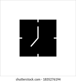 wall clock icon with glyph style vector for your web design, logo, UI.