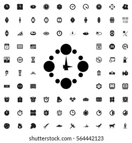 wall clock icon illustration isolated vector sign symbol