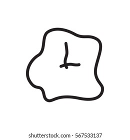 wall clock icon illustration isolated vector sign symbol