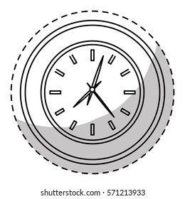 wall clock icon image design, vector illustration