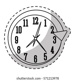 wall clock icon image design, vector illustration
