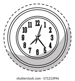 wall clock icon image design, vector illustration