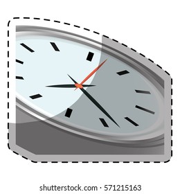wall clock icon image design, vector illustration