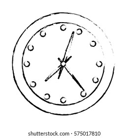 wall clock icon image sketch line vector illustration design 