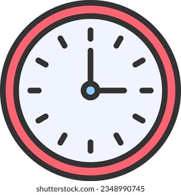Wall Clock Icon image. Suitable for mobile application.