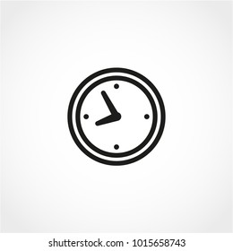 Wall clock Icon Isolated on White Background