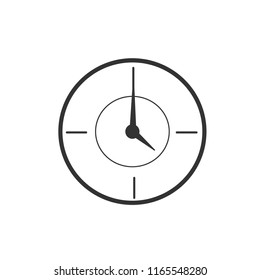 Wall clock icon isolated on white background. Vector illustration. Time sign.