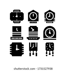 wall clock  icon or logo isolated sign symbol vector illustration - Collection of high quality black style vector icons
