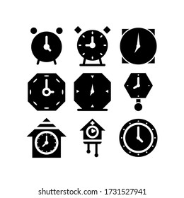 wall clock  icon or logo isolated sign symbol vector illustration - Collection of high quality black style vector icons
