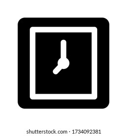 icono de reloj de pared o logotipo símbolo de signo aislado ilustración vectorial - iconos vectoriales de estilo negro de alta calidad
