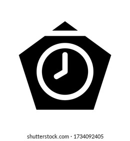 wall clock  icon or logo isolated sign symbol vector illustration - high quality black style vector icons
