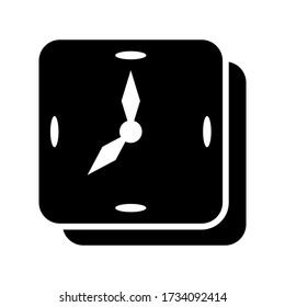 icono de reloj de pared o logotipo símbolo de signo aislado ilustración vectorial - iconos vectoriales de estilo negro de alta calidad

