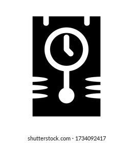 wall clock  icon or logo isolated sign symbol vector illustration - high quality black style vector icons
