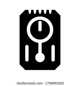 wall clock  icon or logo isolated sign symbol vector illustration - high quality black style vector icons
