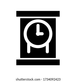 wall clock  icon or logo isolated sign symbol vector illustration - high quality black style vector icons
