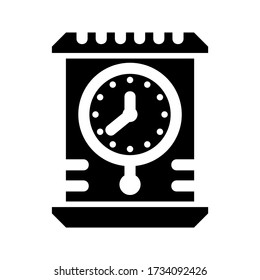 wall clock  icon or logo isolated sign symbol vector illustration - high quality black style vector icons
