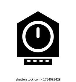 icono de reloj de pared o logotipo símbolo de signo aislado ilustración vectorial - iconos vectoriales de estilo negro de alta calidad
